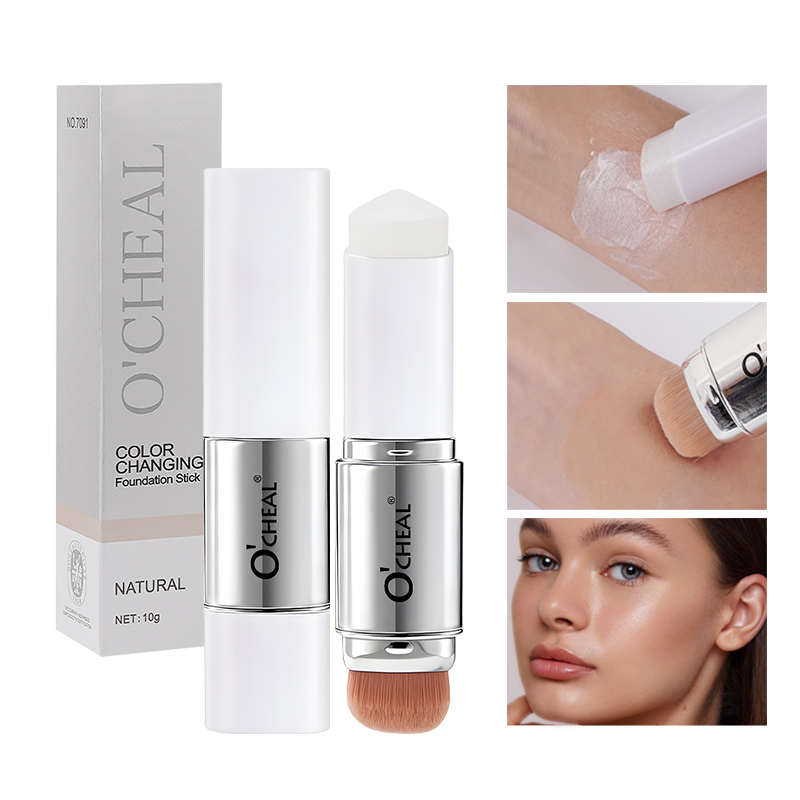 O'CHEAL Temperatuurveranderende Foundation Stick Gezichtsdekking Vlekken Poriën Tweekoppige Gezicht Matte Make-up Foundation Crème