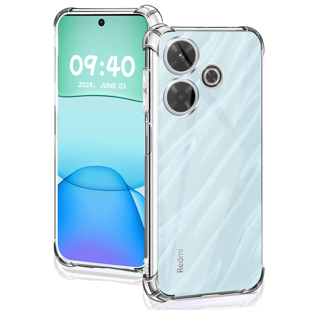 Voor Redmi 13 4G Case Silicone Soft Bumper Cover Voor Redmi 13 5G Clear Shockproof Airbag TPU telefoon Case Voor Xiaomi Redmi 13 Funda