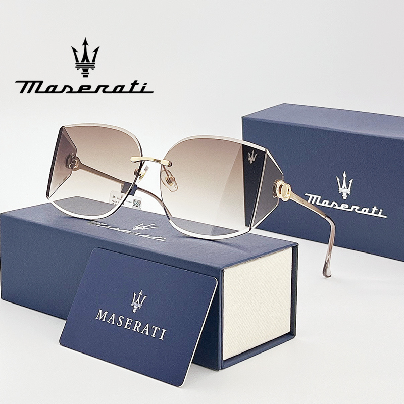 Kacamata Hitam Mewah MASERATI Kacamata Hitam Nilon UV400 untuk Mengemudi Bersepeda Pantai Luar Ruangan untuk Pria Wanita Desain Trendi