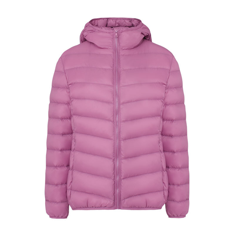 Mulheres pato branco para baixo jaqueta outono feminino ultra leve para baixo jaquetas fino sólido manga longa com capuz parkas cor doce