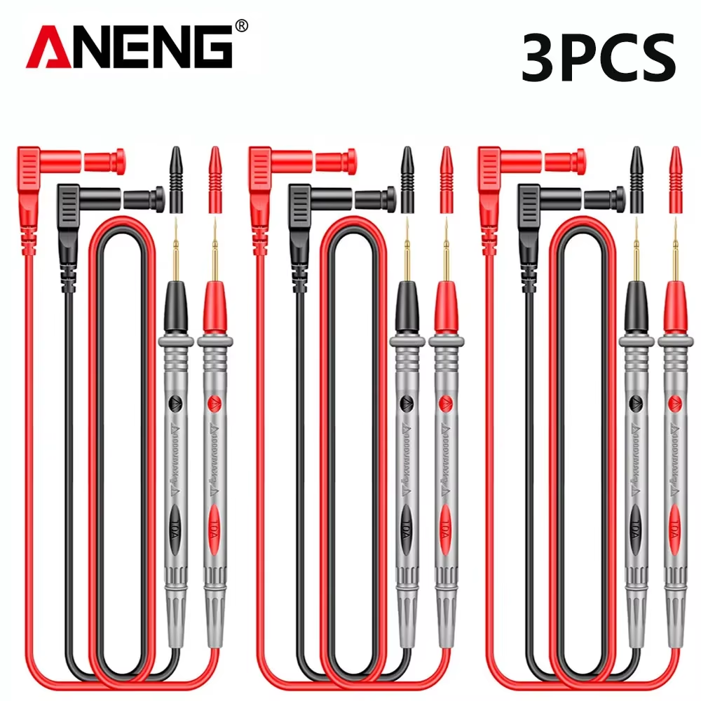 ANENG multímetro Digital cables de prueba sonda 1000V 10A punta de aguja Universal multímetro probador sonda de plomo Cable pluma PT1005B Cable