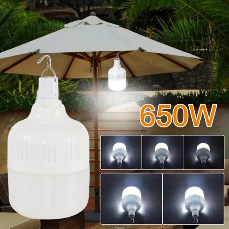 650w tragbare Laterne Glühbirne Camping Licht USB wiederauf ladbare LED-Lampe 5 Beleuchtungs modi Hoch leistungs zelt Licht Outdoor-Not lampe