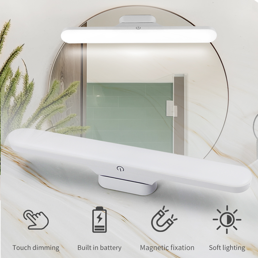 LED-make-upspiegelverlichting Magnetische hangende USB oplaadbare bureaulamp Leeslamp Dimbare kast Kast Slaapzaal Nachtlampje