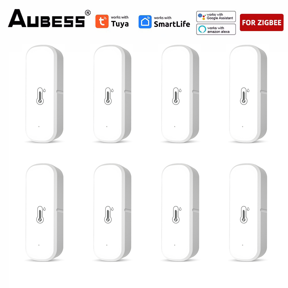 1-4 шт. Tuya Smart Zigbee датчик температуры и влажности комнатный термометр гигрометр мониторинг работает с Alexa Google Home