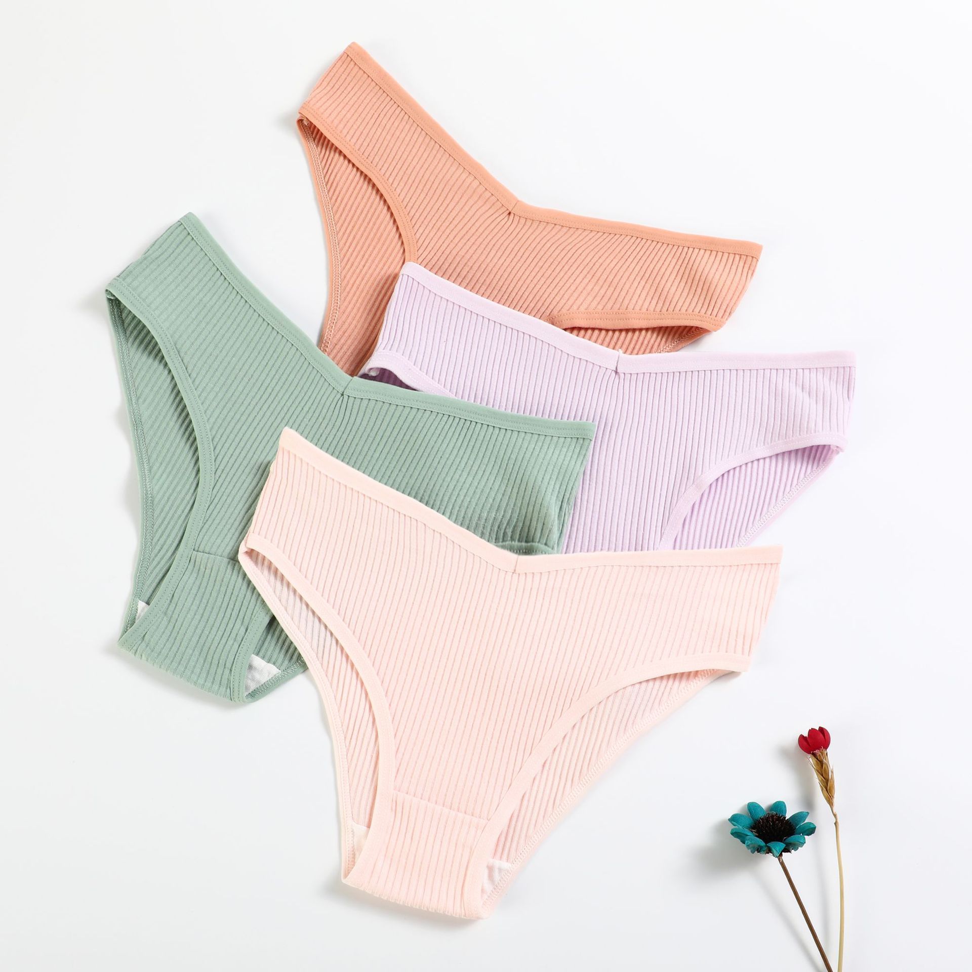 10 pièces/ensemble culottes pour femmes sous-vêtements respirants Sexy Lingerie confortable slips rayés en coton tendance caleçons confortables