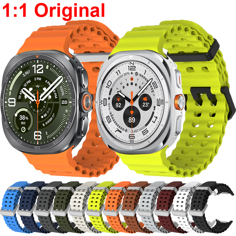 Ремешок Marine Band 1:1 для Samsung Galaxy Watch Ultra2 2026, Ultra 2025, 2024, спортивный силиконовый браслет для Samsung Galaxy Ultra 47 мм
