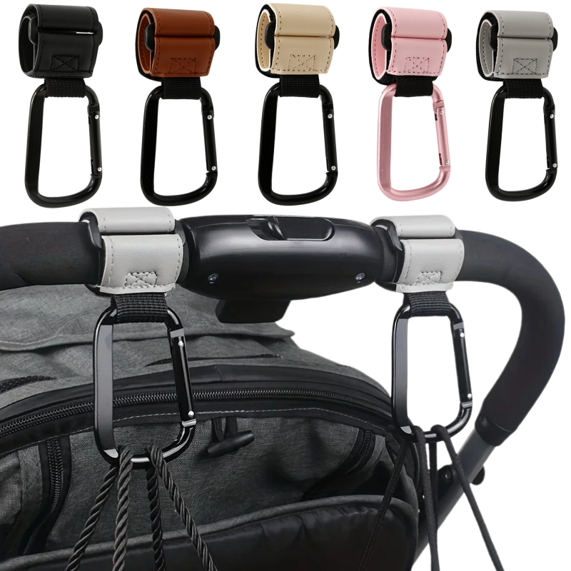 Ganci Universali per Passeggino, Clip Organizzatore Resistente per Borse Fasciatoio, Utilizzabili per Passeggini, Carrelli della Spesa, Seggiolini Auto, Portabebè