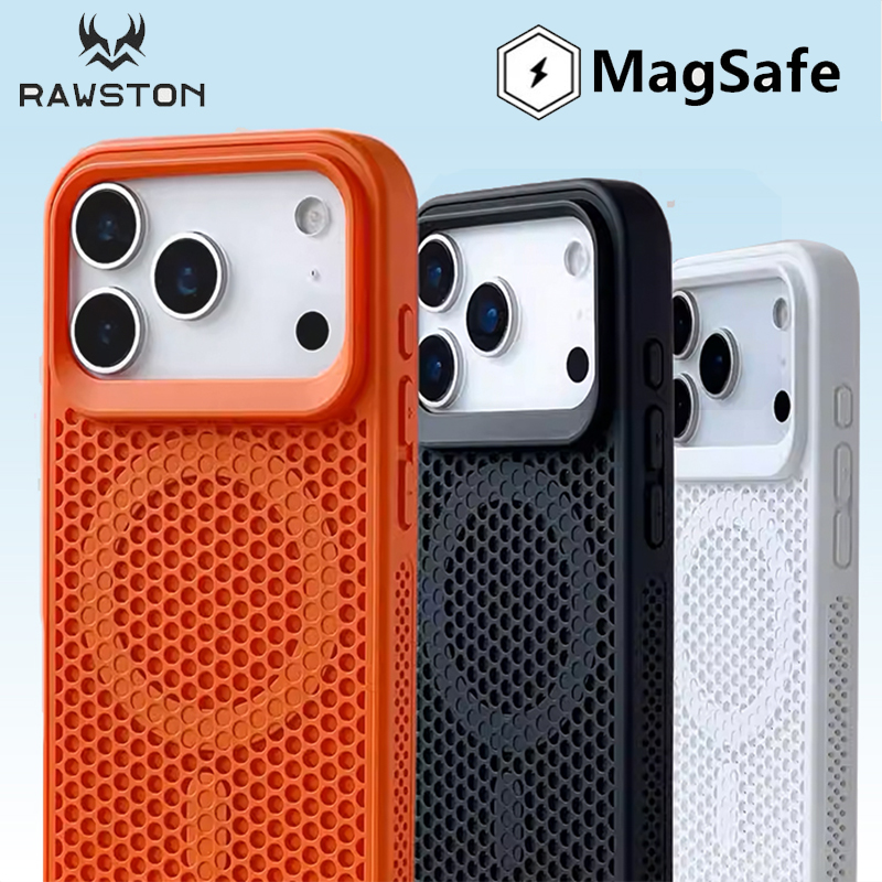 Magnetyczne etui MagSafe z odprowadzaniem ciepła do iPhone'a 17 Pro Max 16 15 14 Plus 13 12 11, plaster miodu, efekt chłodzenia, odporny na wstrząsy, twarde etui.