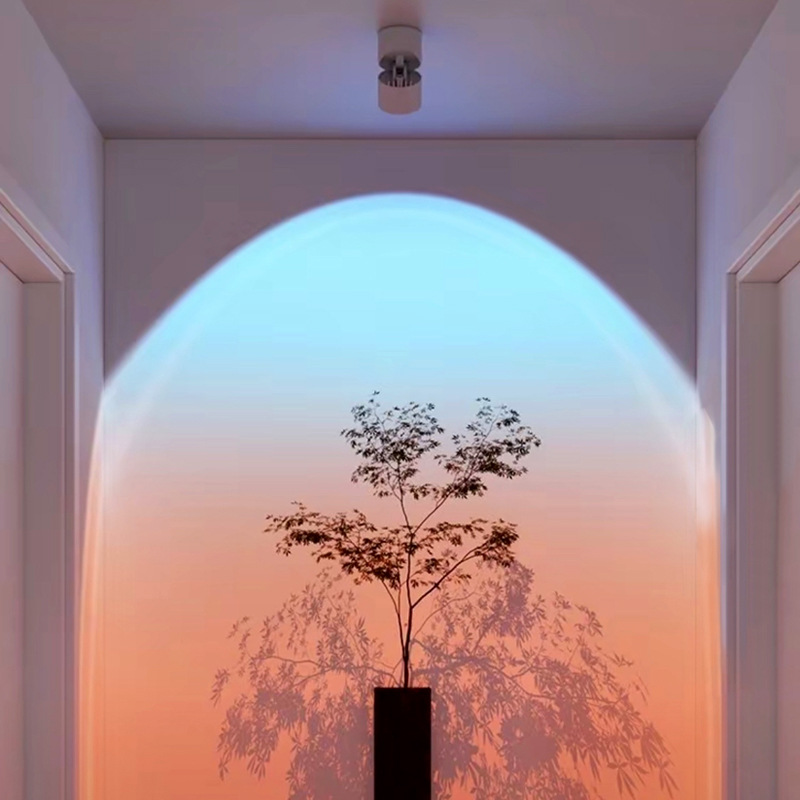 Moderna lampada da tramonto a LED plafoniere ad angolo regolabile faretto di lavaggio a montaggio superficiale soggiorno corridoio applique da parete camera da letto faretti led da soffitto faretto led incasso plafonie