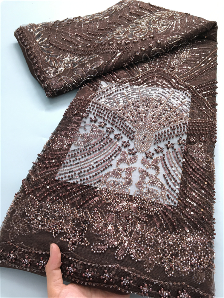 แอฟริกันลูกไม้ Rhinestone ลูกปัดผ้าไนจีเรียภาษาฝรั่งเศสคําผ้าตาข่ายลูกไม้คุณภาพสูง 2025 สําหรับชุดแต่งงานของผู้หญิง, 2.5 หลา 4024