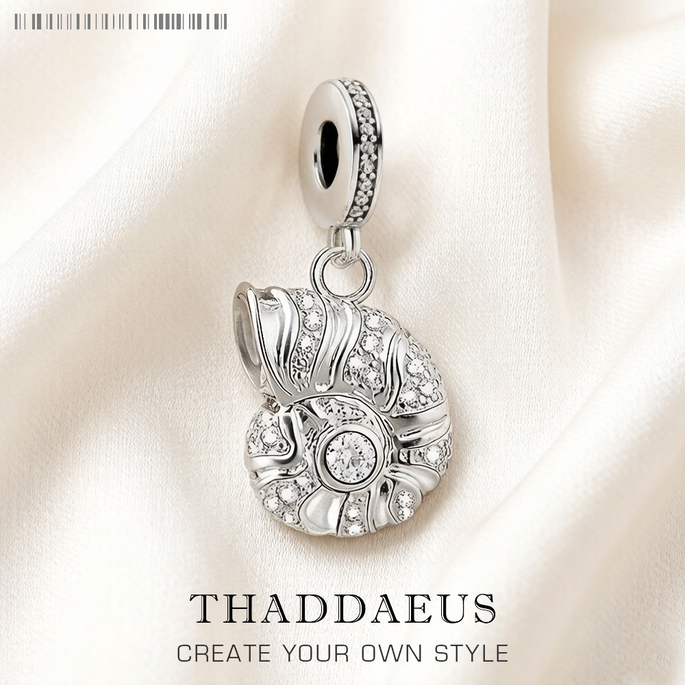 Neuer Muschel-Anhänger, Glücksbringer, Ozean-Geschenk für Frauen, Sommer, 925er Sterlingsilber, trendiger Schmuck