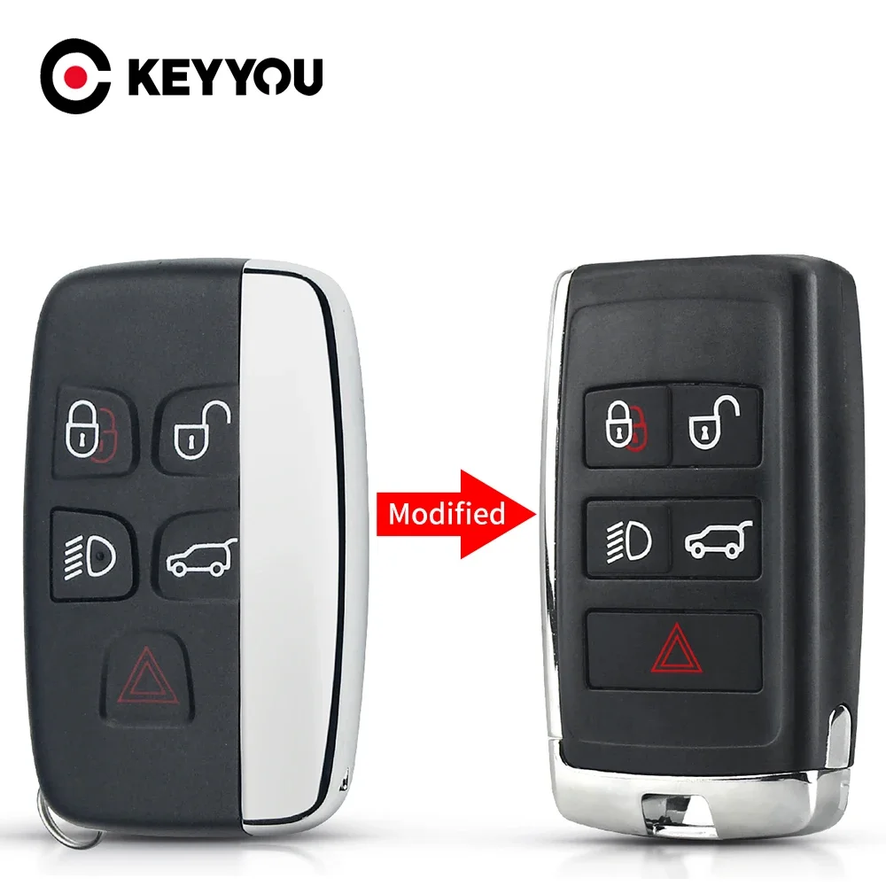 Keyyou Aangepast Voor Range Rover Voor Jaguar Xe Xf Voor Land Rover Discovery 4 Sport Evoque Vogue 5 Knop Afstandsbediening autosleutel Shell