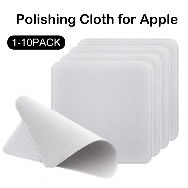1-10pcs Universal ผ้าขัดสําหรับโทรศัพท์ Apple IPad หน้าจอกล้องเลนส์ภาษาโปลิชคําเช็ดผ้าทําความสะอาดแว่นตาผ้าไมโครไฟเบอร์
