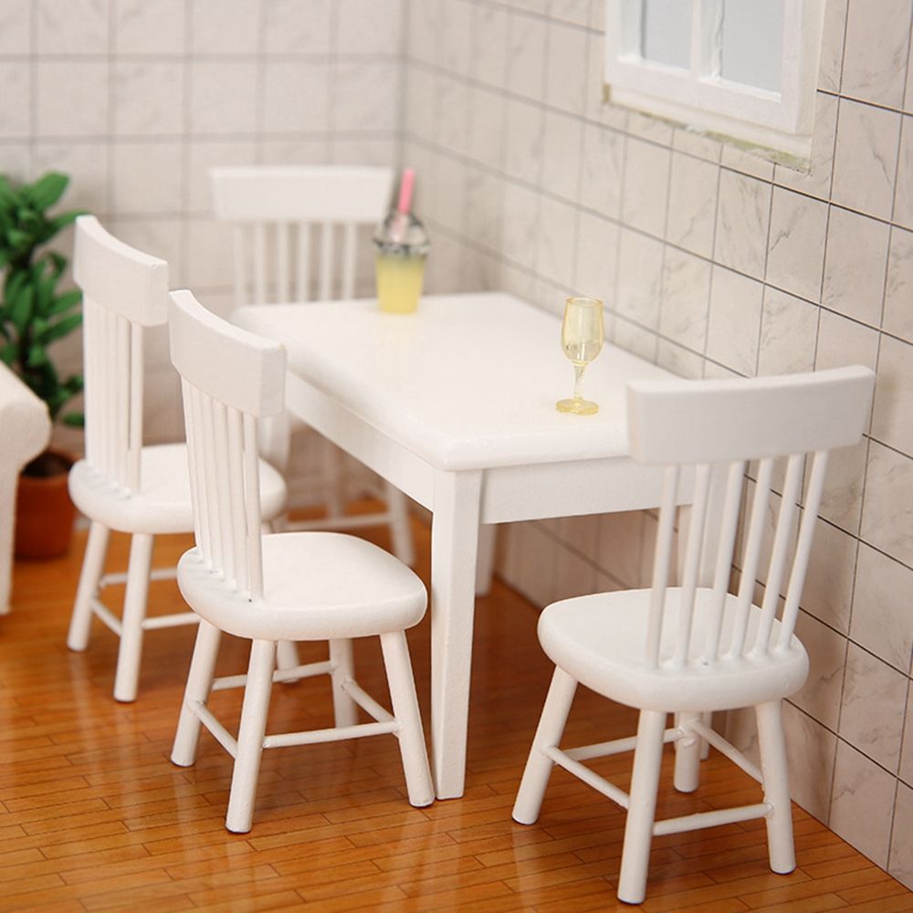1:12 Mini Gỗ Bàn Nhà Búp Bê Lắp Ghép DIY Trang Trí Tiểu Cảnh Bàn Ghế Mẫu Bàn Đồ Gỗ Đồ Chơi Búp Bê Phụ Kiện