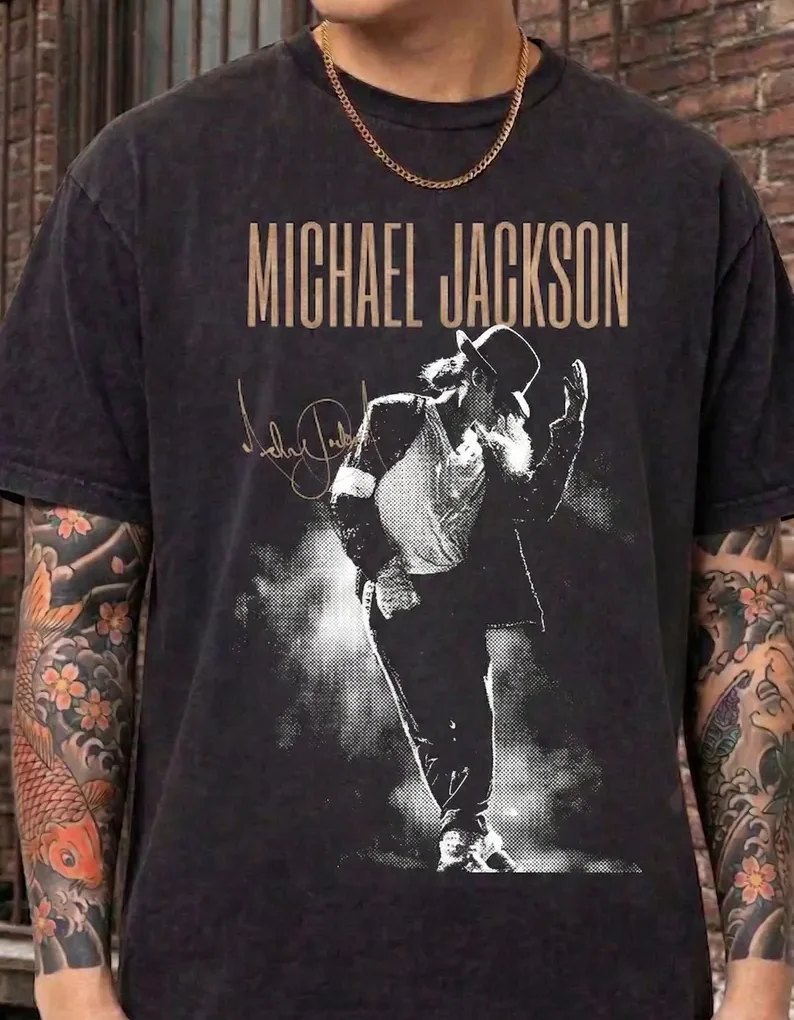 Camiseta de Verão Michael Jackson: Estampa Retrato, Unissex, Estilo Streetwear, Solta, Casual, Qualidade Y2K