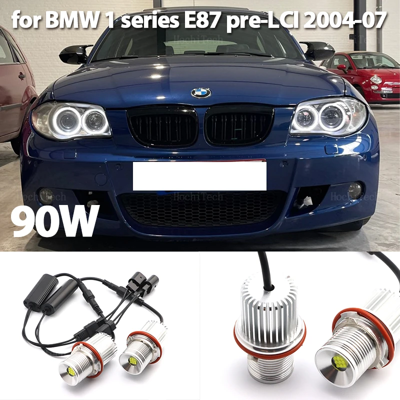 Для BMW 1 серия E87 116i 116d 118i 118d 120i 120d 130i pre-LCI 04-07 90W Φ Eye Ring светодиодный Auto Lighting 6000K