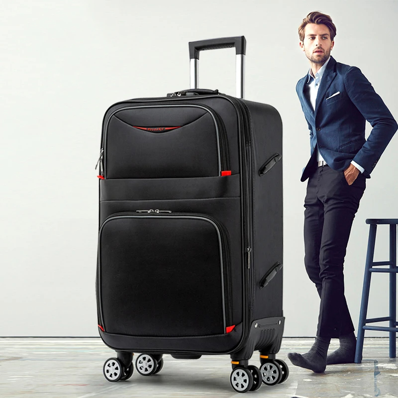 Tas Koper Trolley Kapasitas Besar Anti Air Bahan Oxford Roda Universal 20 Inch Koper Kabin