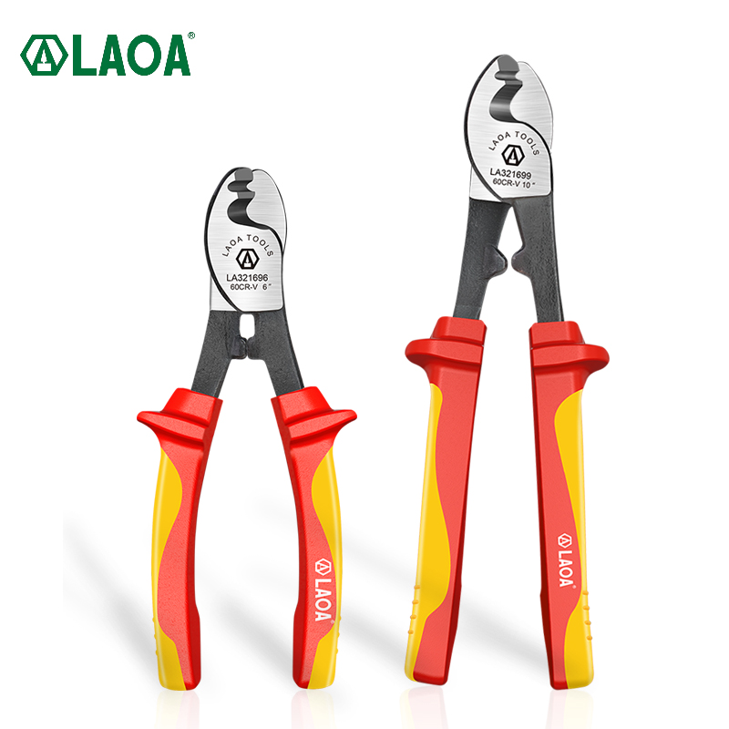 LAOA Insulated Cable Scissors 1000V Protection Against Electric Shock Wire Stripper Tool Cable Scissors Manual Tool