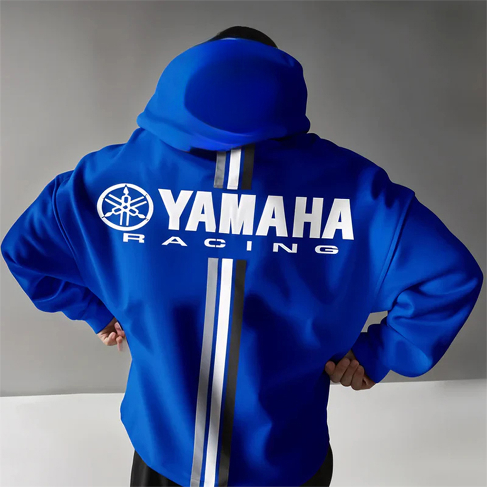 2026 Nuova Yamaha nuova felpa con cappuccio in cotone autunno e inverno per uomo e donna oversize comoda e da motociclista con cappuccio