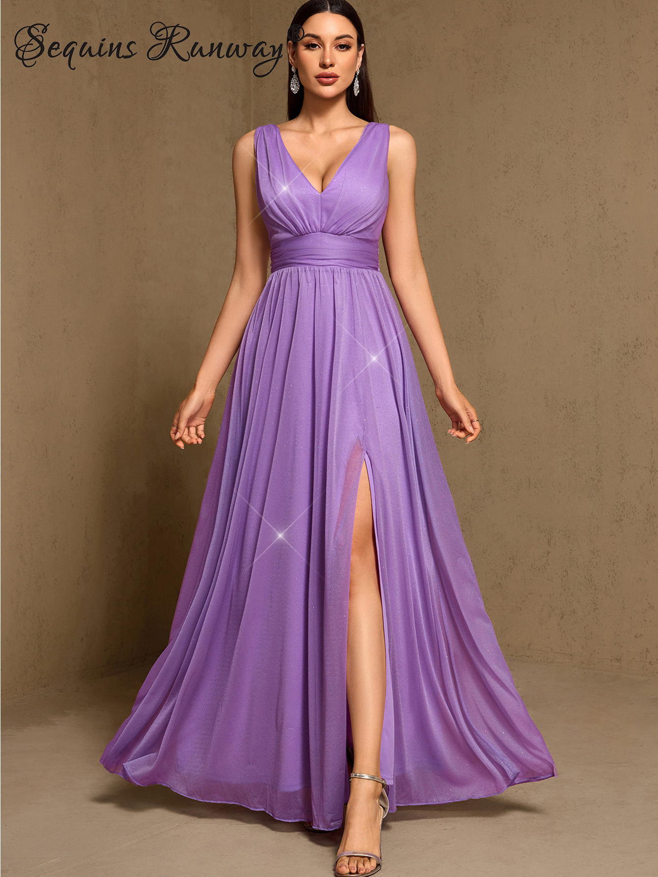 Sexy Backless Lange Prom Bruidsmeisje Feestjurken voor Vrouwen 2026 Elegante Chiffon Avondjurk Pailletten Maxi Zomerjurk Vestidos