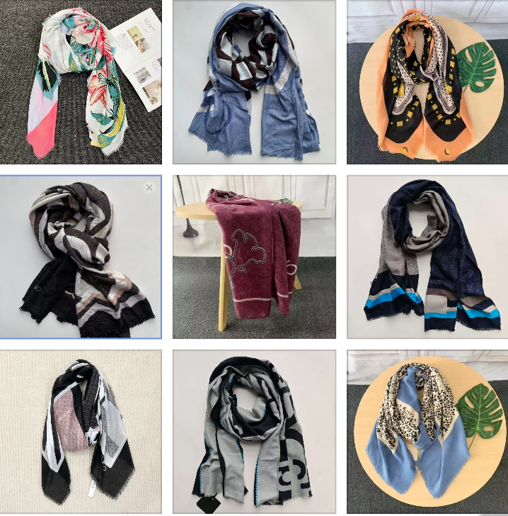 Foreign trade original single Italian new classic fashion all-in-one letter pattern thickened shawl scarf
