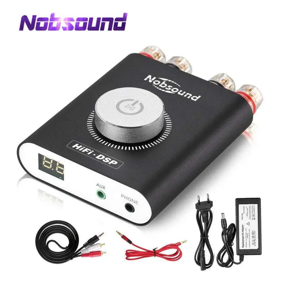Nobsound Hi-Fi DSP TPA3116 cyfrowy wzmacniacz mocy Hifi Stereo Audio wzmacniacz słuchawkowy Bluetooth 5.0 odbiornik audio