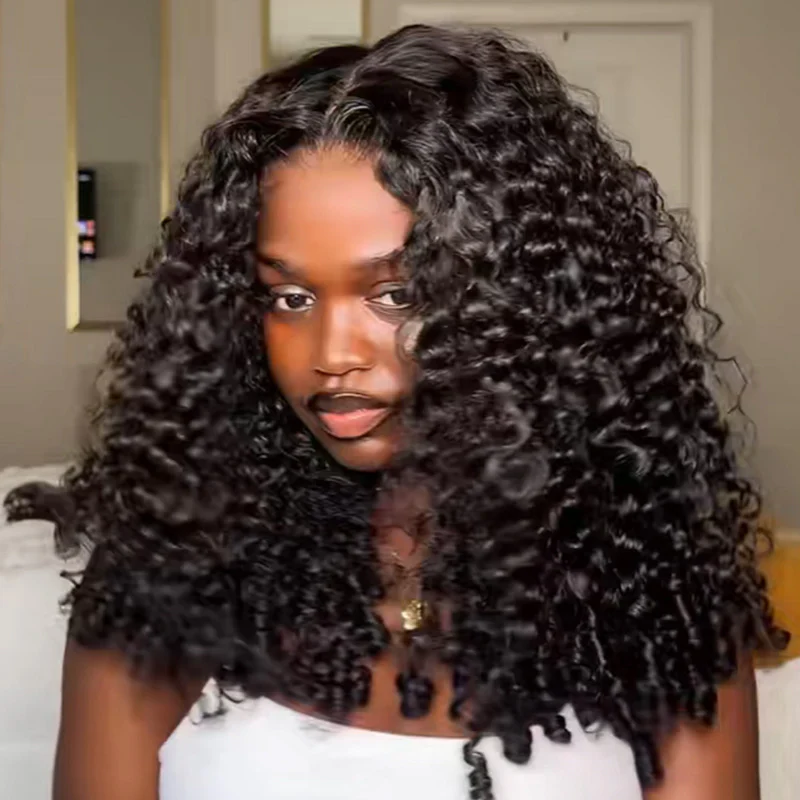Wig ISEE Hair 9x6 Burmese Curly, Wig Tanpa Lem, Wig Burmese dengan Kepadatan 250%, Lace Pre-Cut, Ramah Pemula, Mudah Dipasang