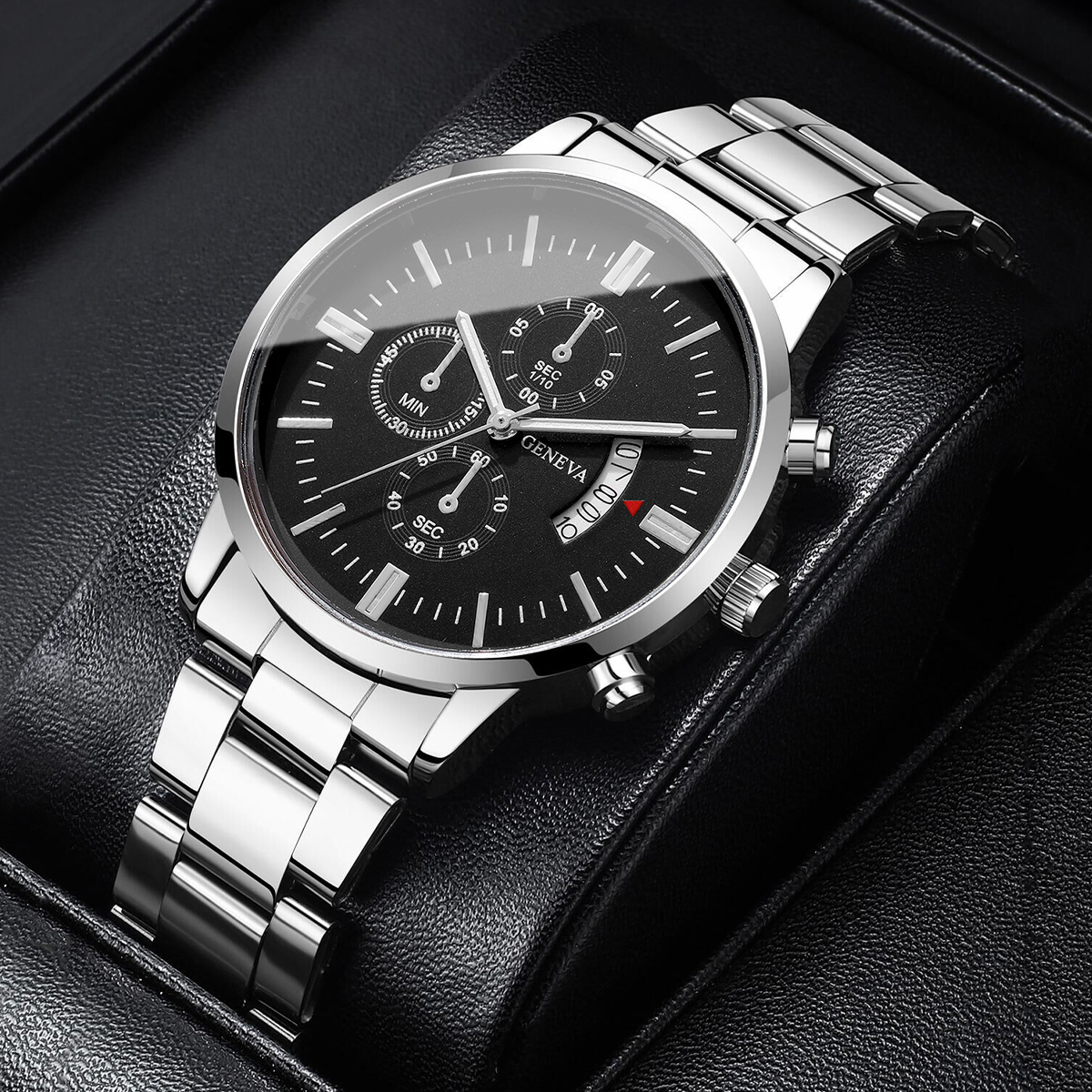 Mode Mannen Zakelijke Horloges Luxe Kalender Quartz Horloge voor Man Klok Relogio Masculino Montre Homme (Zonder Doos)