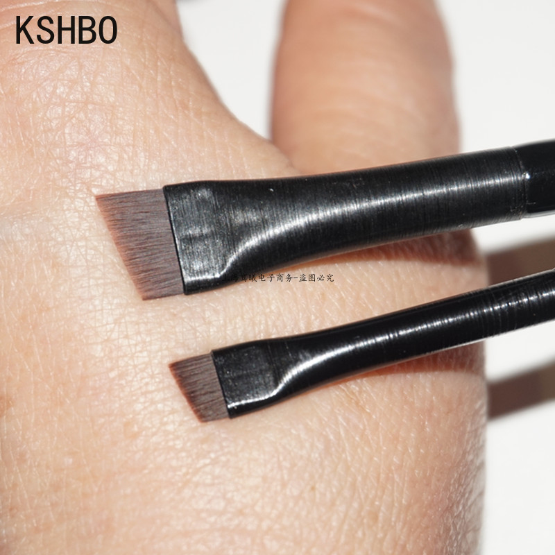 KSHBO-Brow Contour Brush para Mulheres, Portátil, Pequeno, Angulado, Sobrancelha, Delineador, Forro, Maquiagem, Ferramentas Cosméticas, 2Pcs Set