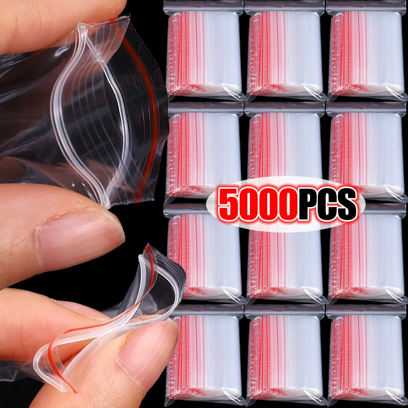 Wholesale Self Seal Clear Plastic Poly Bag Resealable Zip Bags Food Storage Pill Jewelry Package Reclosable Vacuum Fresh Sack
