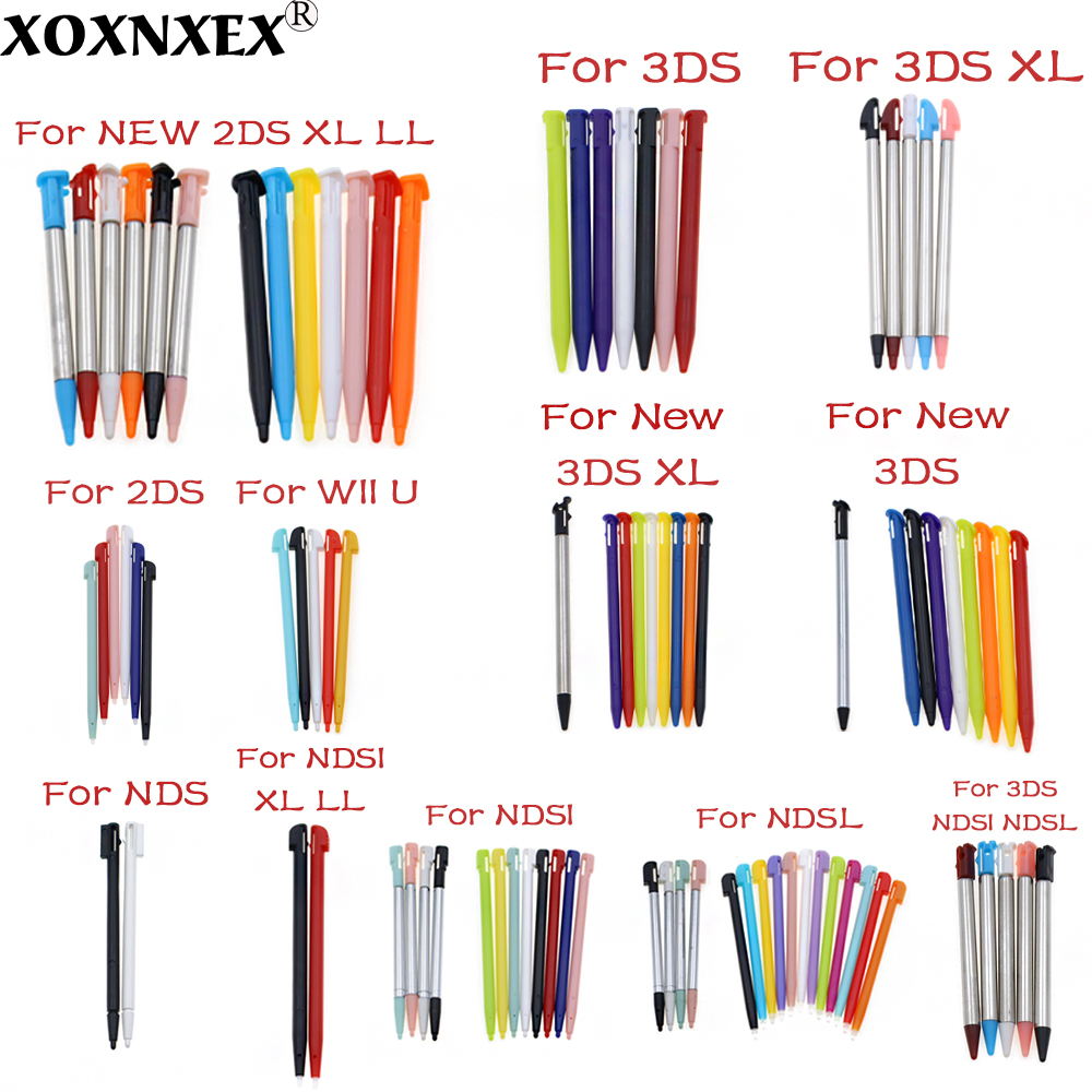 1 set of color plastic touch screen touch pens for game consoles，NDSL,NDSi,NDS,WIIU,2DS,3DS XL/LL,new 3DS XL/LL,new 2DS XL