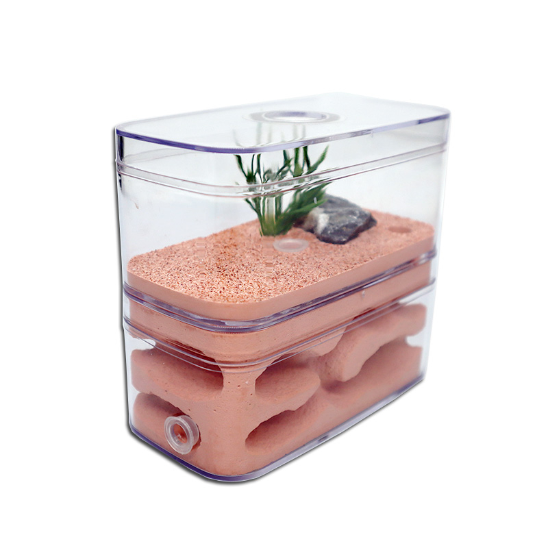 Nido de hormigas de yeso altamente hidratante para granja de hormigas, caja de insectos con taller, Castillo de antíluela para mascotas, casa de hormigas ecológica Natural, 12x6x10cm