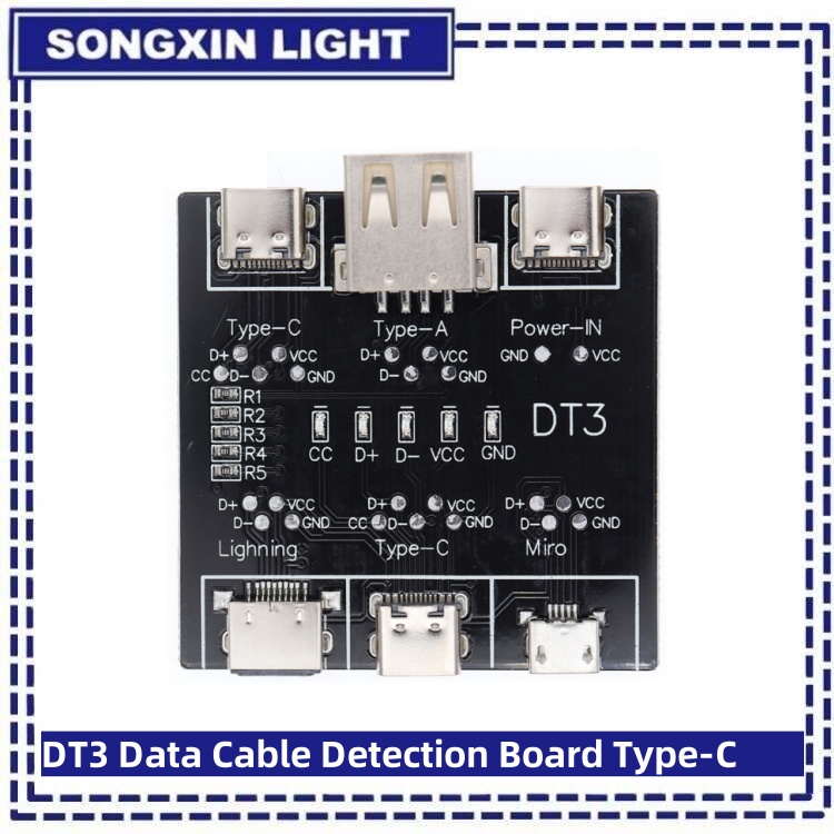 SX DT3 데이터 케이블 감지 보드, C타입 마이크로 USB C 케이블 테스터, 단락 온 오프 스위칭 진단 도구, iOS 안드로이드용