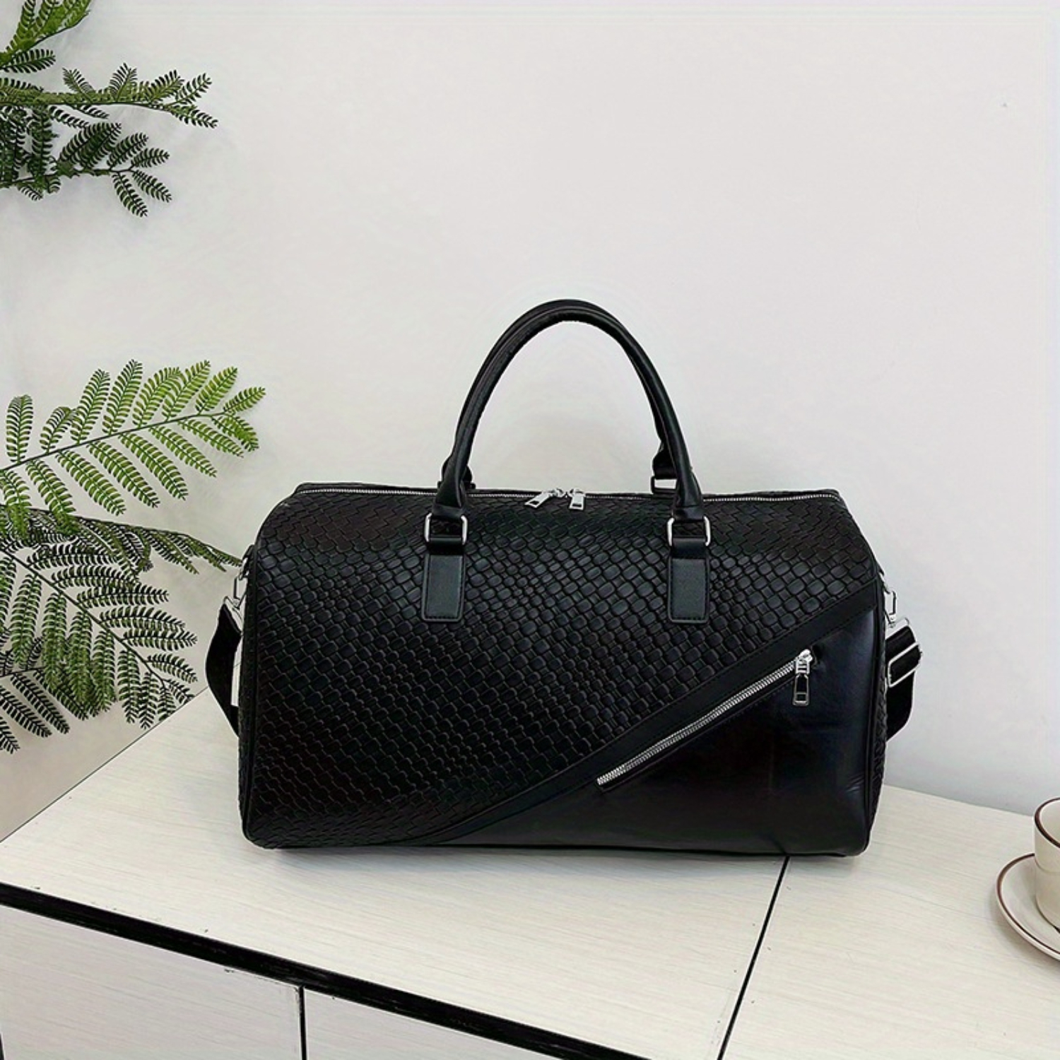 Luxury PU หนังกระเป๋าถือ 2024 ใหม่ขนาดใหญ่ความจุกระเป๋าสะพายลําลองแฟชั่น Weekender กระเป๋าค้างคืนกระเป๋าซิป