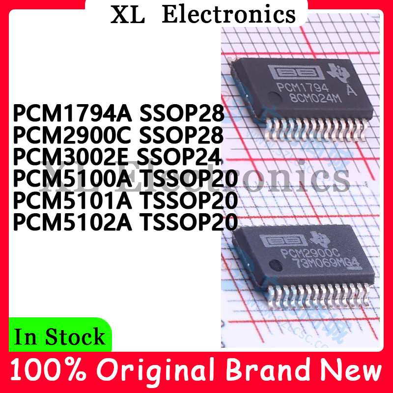 PCM1794A SSOP28 PCM2900C SSOP28 PCM3002E SSOP24 PCM5100A TSSOP20 PCM5101A TSSOP20 PCM5102A TSSOP20 nuevo Original
