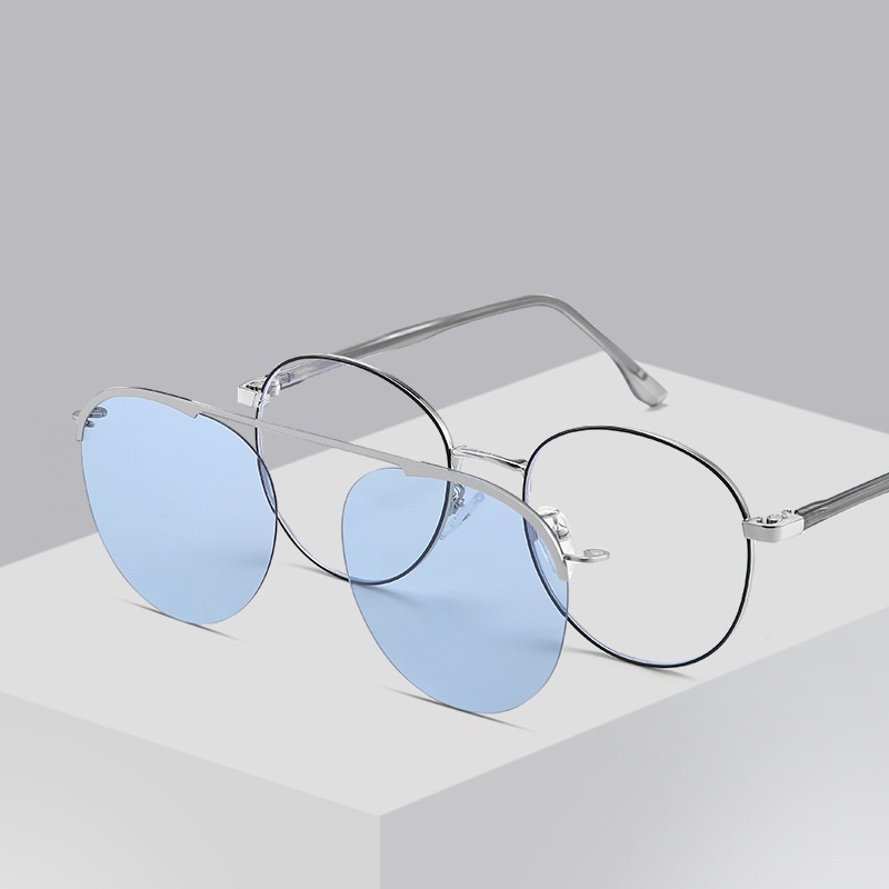 COHK, diseño de marca de moda, gafas de sol con imán para hombres y mujeres, gafas de sol polarizadas con Clip, gafas ópticas redondas para miopía, monturas para gafas