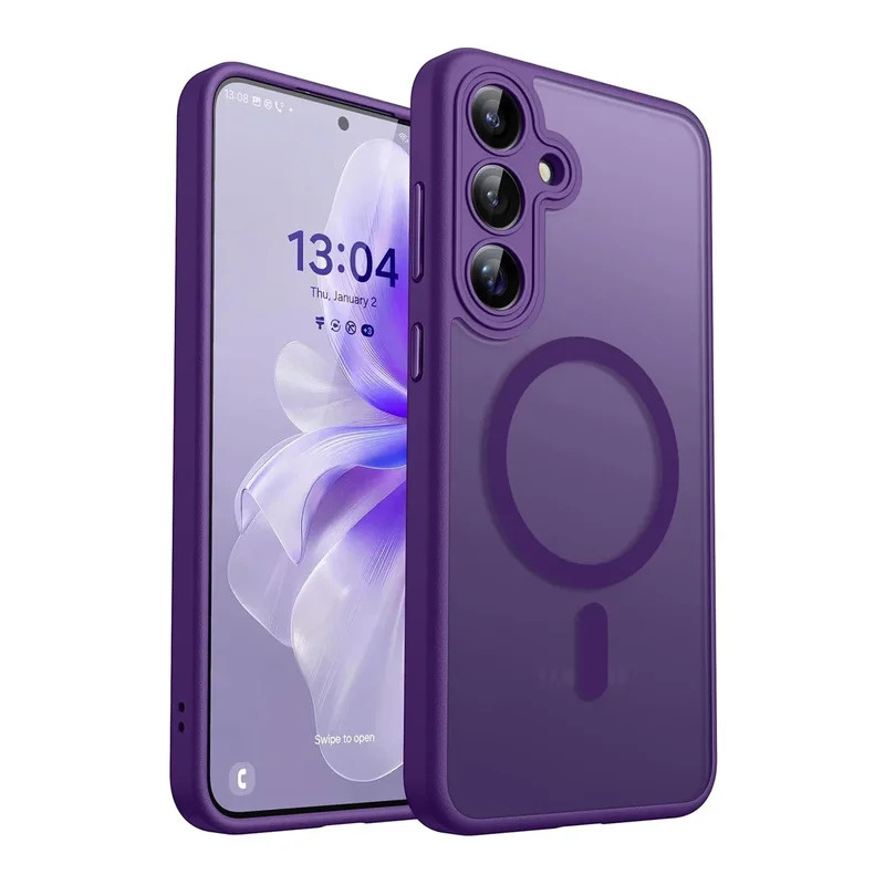 Luxe Matte Doorschijnende Magnetische Draadloze Oplaadhoes Voor Samsung Galaxy A57 5G Voor Magsafe Frosted Semi-transparante Achterkant