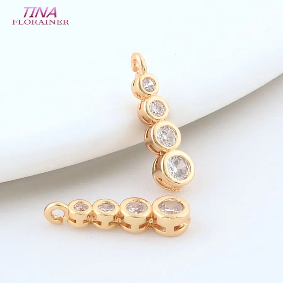 6 peças 4*16mm 14k cor dourada pingentes de latão colar brincos jóias fazendo suprimentos acessórios