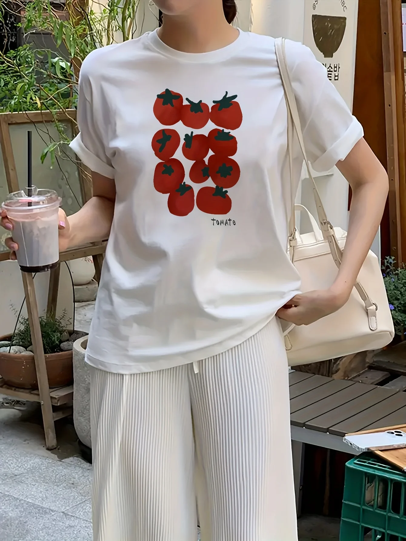 Y2k Harajuku Styles Ästhetische Tomate Gedruckt T-shirt Mädchen Sommer Vintage Kurzarm Grafik Nette frauen Sommer Kleidung