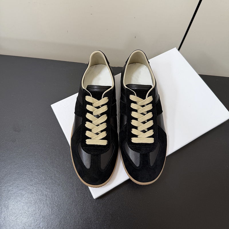 High-Quality Handmade Genuine Leather Retro White Sports Shoes Unisex German Training Shoes Luxury Soft Flat Casual WalkingShoes