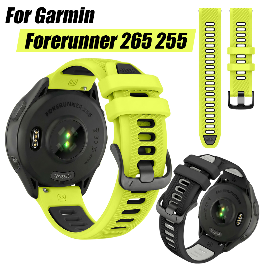 Bracelet de sport universel en Silicone, 22mm, pour Garmin Forerunner 265 255, bracelet de musique pour Vivoactive 4/Venu 4, 45MM