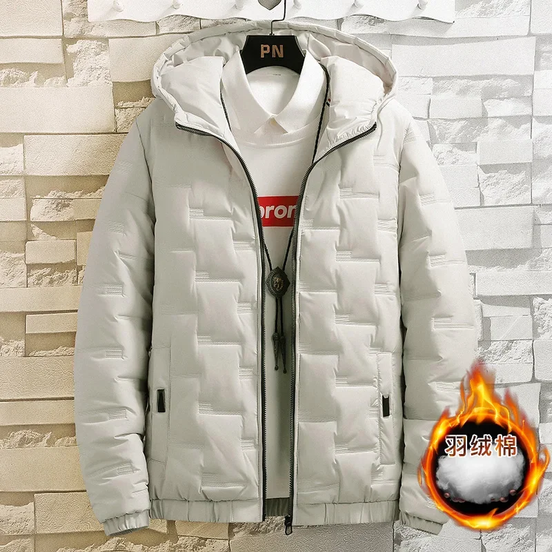 Inverno Trendy parka cappotti imbottiti in cotone giacca uomo parka Outdoor cappotto con cappuccio giacca a vento Casual cappotto caldo spesso giacca da uomo