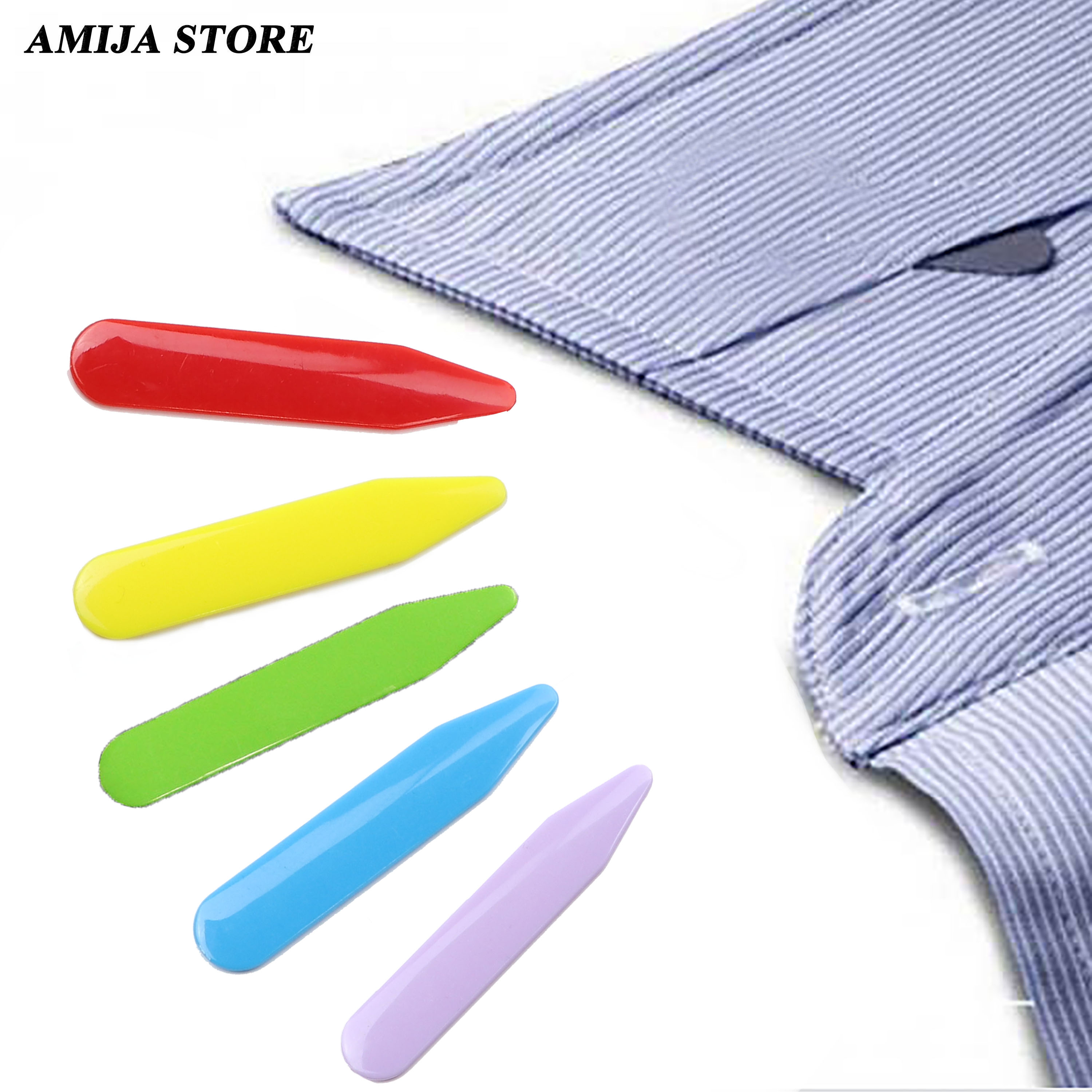 Stays de plástico transparente dos ossos, joia, vermelha, azul, colorida, masculina para festa, negócios, presente, 2pcs