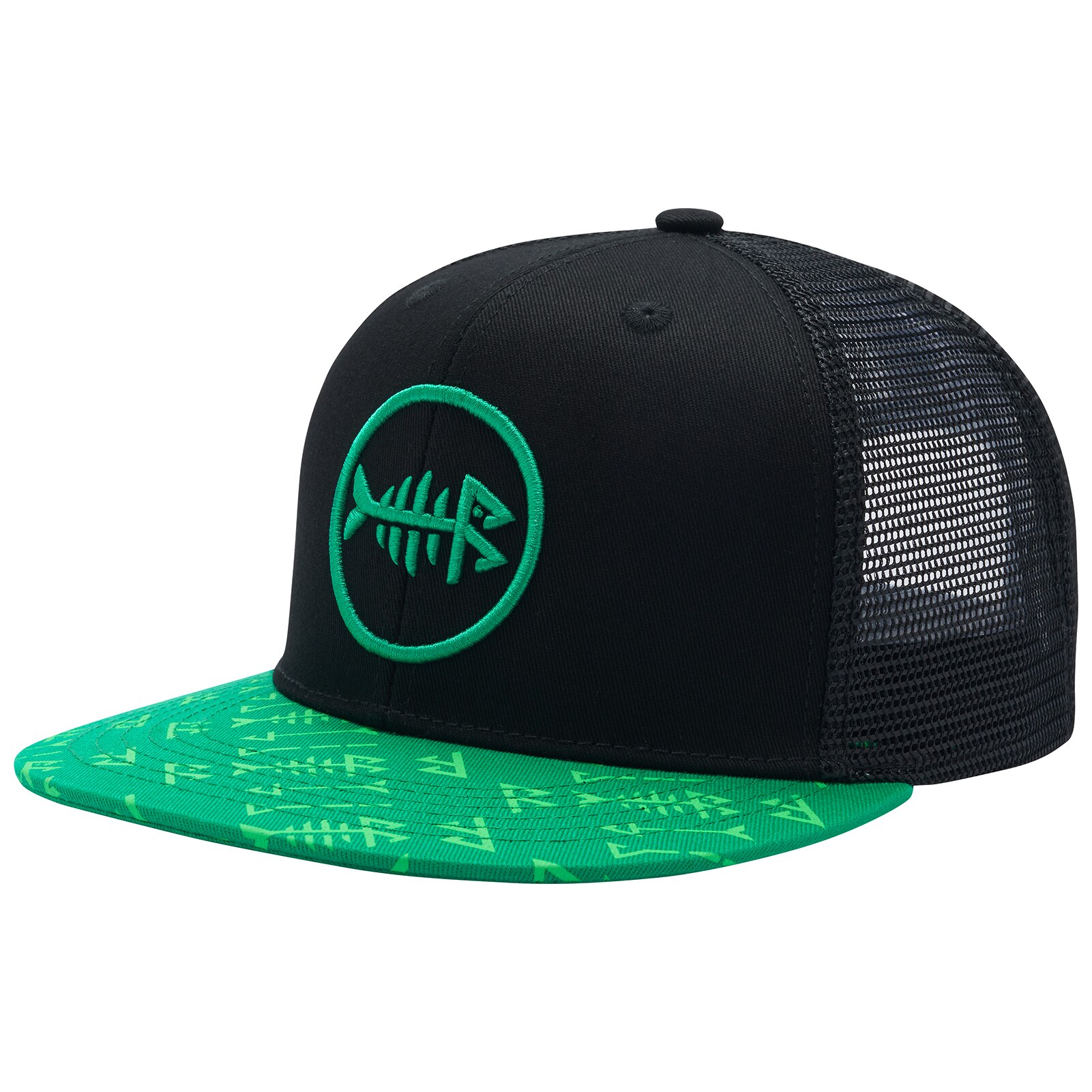 Bassdash Flat Brim Trucker Gorra Ajustable Sombrero de Malla Trasera para Hombres Mujeres Pesca Caza