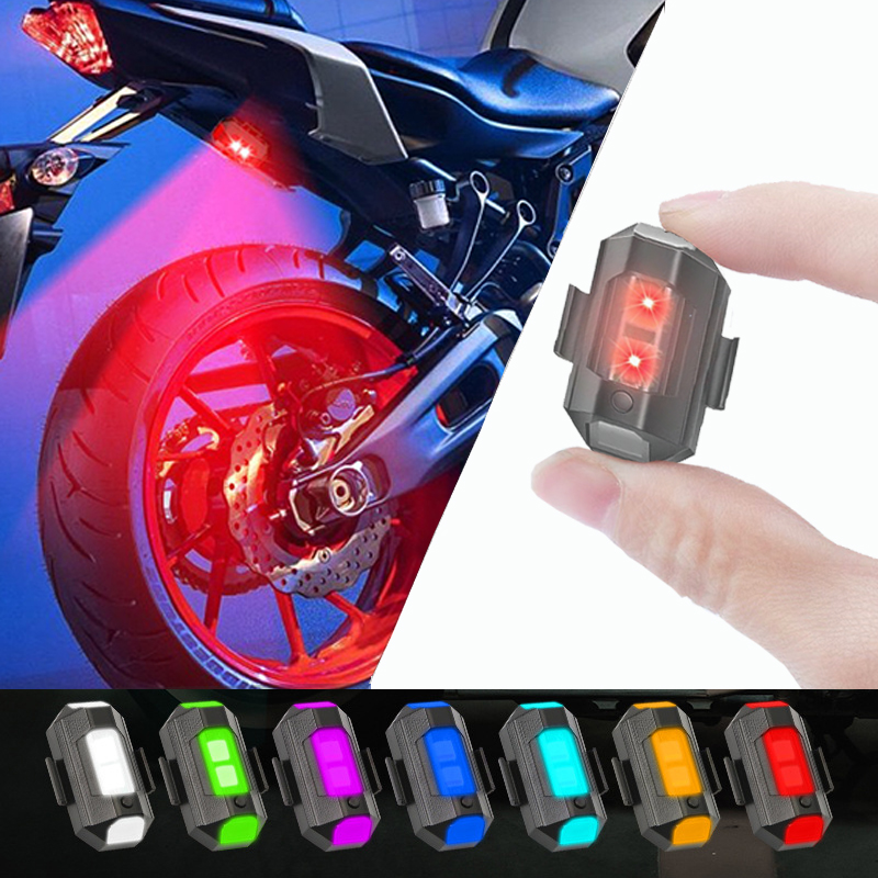 Motocyklowa lampka stroboskopowa do drona, 7 kolorów, mini USB LED, antykolizyjna lampka ostrzegawcza do roweru, samolotu, nocnego lotu, migająca lampka ostrzegawcza.