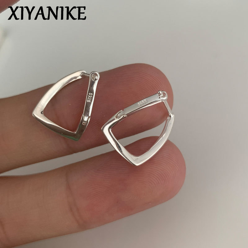 Xiyanike brincos geométricos únicos com fivela de orelha quadrada, para mulheres, meninas, moda coreana, novas joias, amigo, presente, festa, bbьги ж