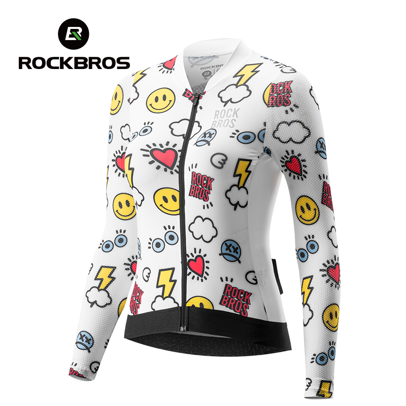 ROCKBROS Letnia koszulka rowerowa Lekka, fajna koszula z tkaniny Oddychająca koszulka chroniąca przed słońcem Koszulka z długim rękawem Damska odzież rowerowa