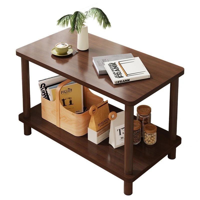 Tea table, living room, household, small and simple sofa, next to several bedrooms, bedside shelf, simple bedside table