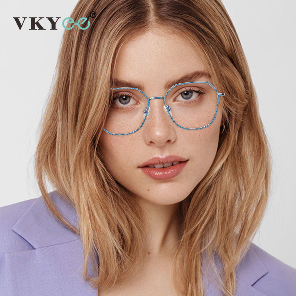 VICKY rétro Anti lumière bleue bloquant les lunettes de lecture pour femmes hommes ordinateur lunettes montures 1.56 optique Prescription lunettes