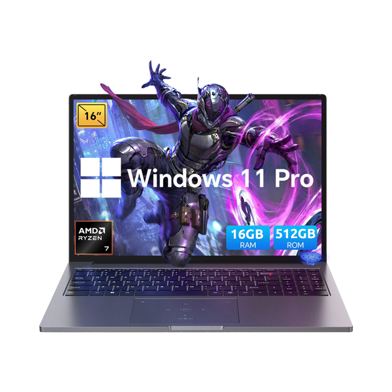 Blackview ‎ GamiBook 8 AMD R7 7735HS 16-calowy laptop 5000MAH 16GB LPDDR5 RAM 512GB ROM Windows 11Pro BT5.2 Wifi 6 Podświetlana klawiatura